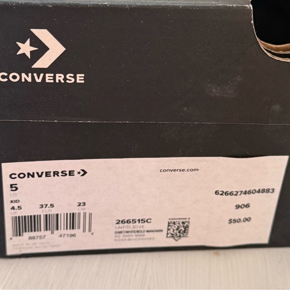 Converse Chuck Taylor Not a Chuck 70 White/White UNT1TL3D Hi Men’s 5/Women’s 7 - Picture 11 of 11